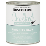 Rust-Oleum Chalked Paint, Matte, Serenity Blue, 1 qt 285139